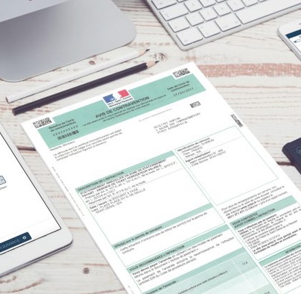 Avis de contravention